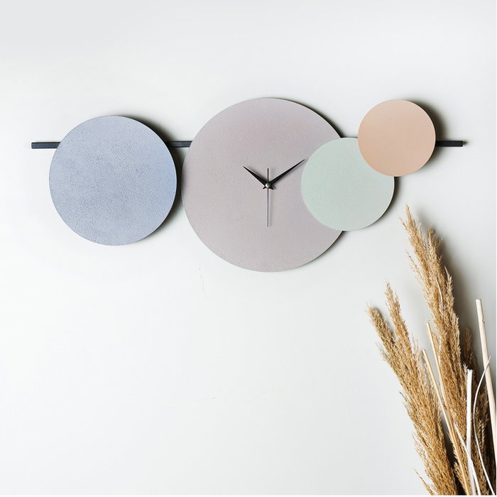 Wallity Maxico - Blue Reloj de Pared Decorativo de Metal